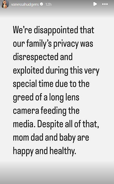 Photo Via Vanessa Hudgens' Instagram